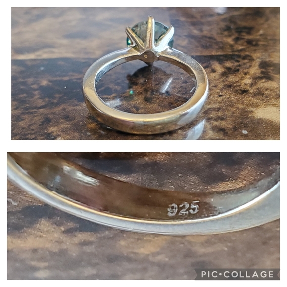 Genuine 3.15ct Blue Diamond Ring Size 7.5 - Picture 6 of 10